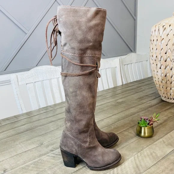 Freebird BY STEVEN BROCK GREY SUEDE BOOTS Women's Size 7 - Picture 4 of 9
